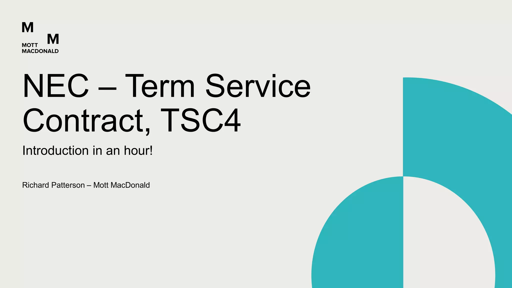 NEC Term Service Contract (TSC) | PDF