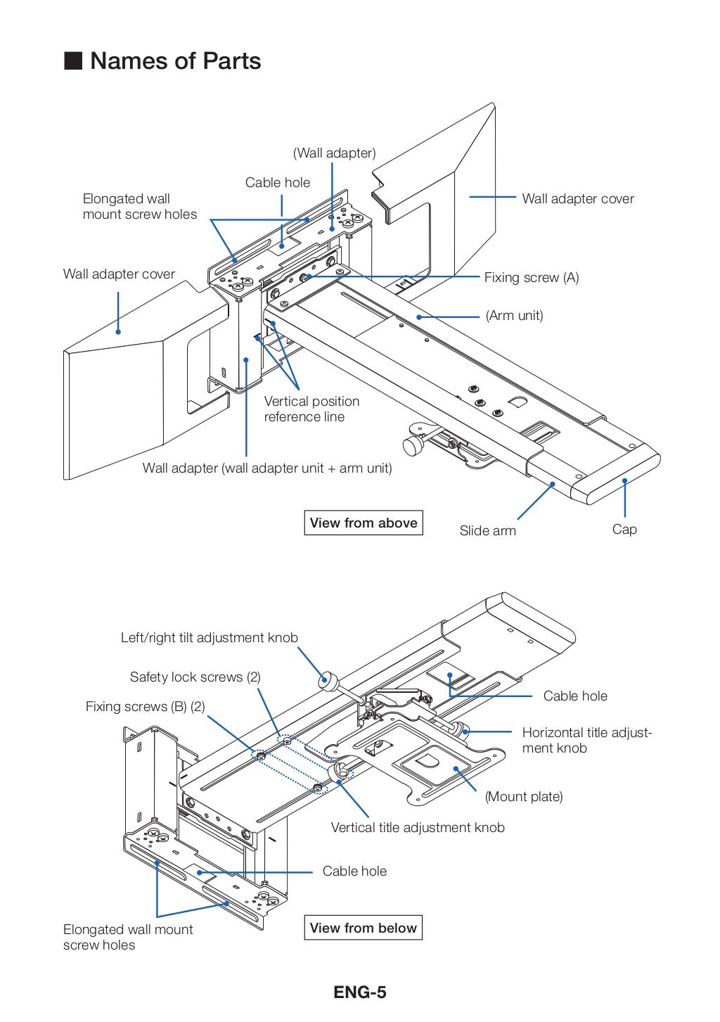 Nec wall mount user manual