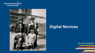 Zur, 2012; Prensky, 2001
Digital Novices
 