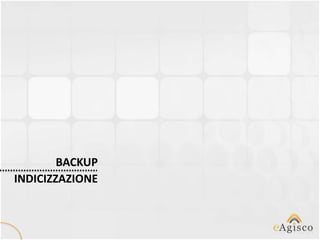 BACKUP
INDICIZZAZIONE
 
