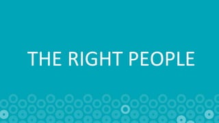 14
THE RIGHT PEOPLE
 