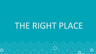 THE RIGHT PLACE
 