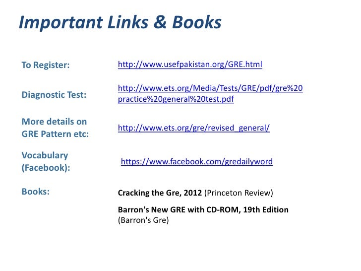GRE Test Package (PDF)