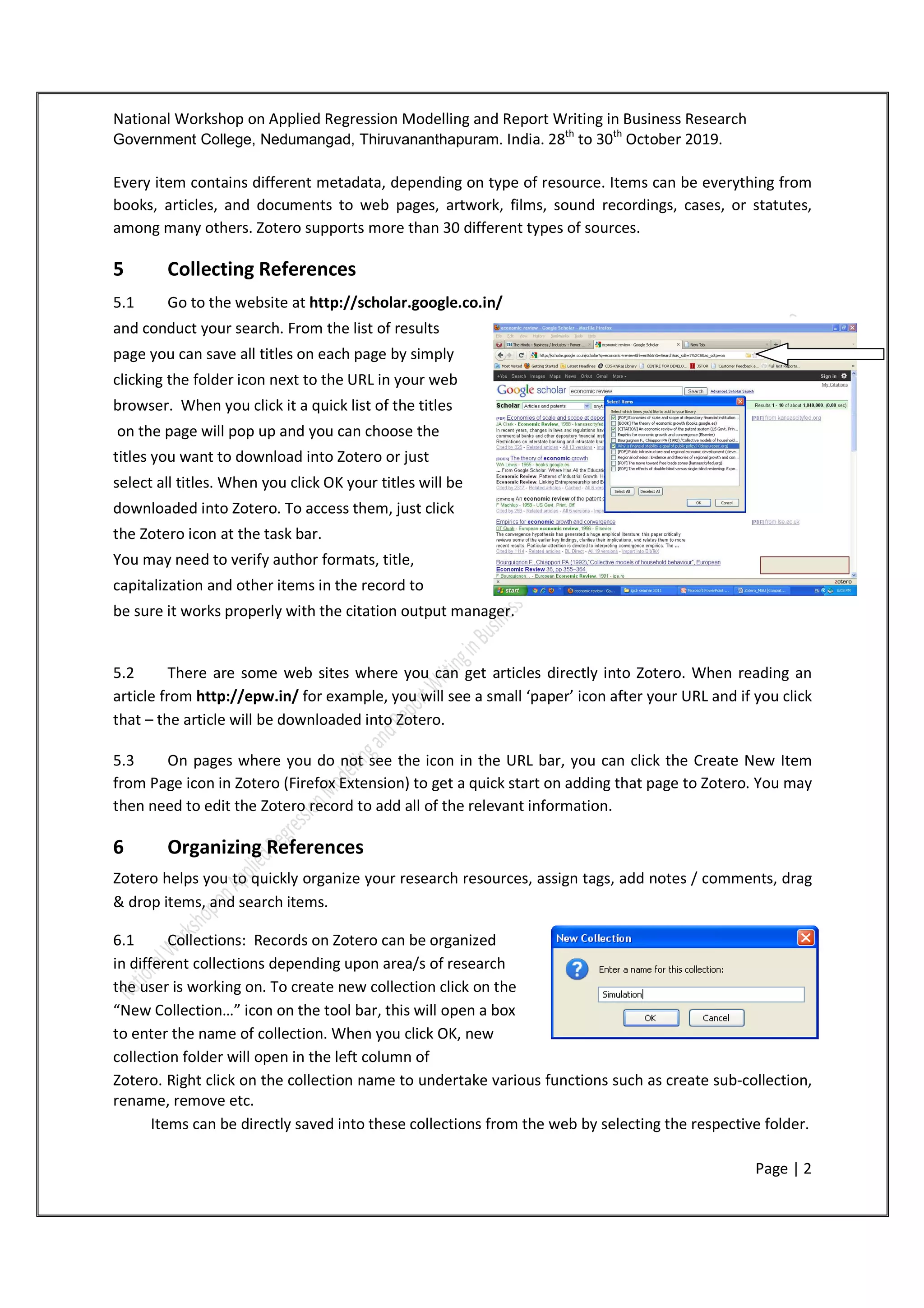 Reference Management Software : Zotero by V. Sriram | PDF