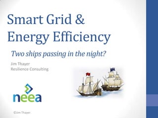 Smart Grid & Energy Efficiency Two ships passing in the night? Jim Thayer Resilience Consulting ©Jim Thayer 
