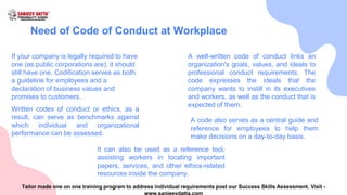 Need of Code of Conduct at Workplace
If your company is legally required to have
one (as public corporations are), it shou...