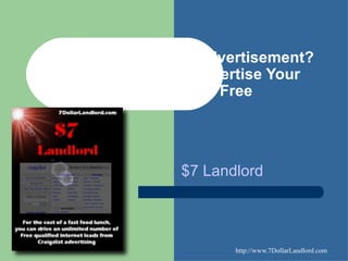 Need an Apartment Advertisement? Use Craigslist to Advertise Your Apartment for Free $7 Landlord 