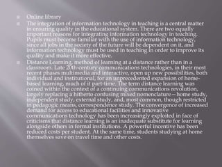 Need and importance of information technology in education | PPTX
