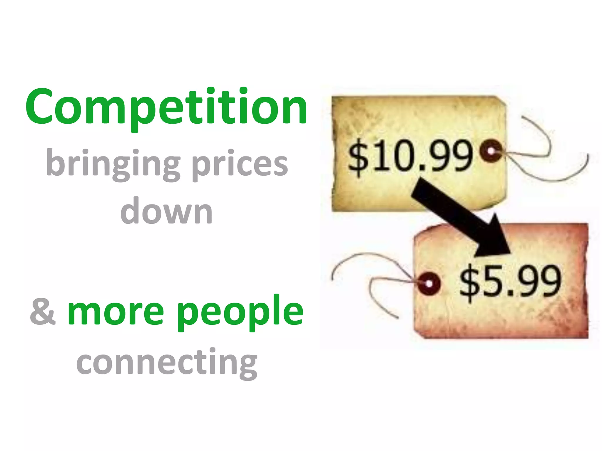Competition
bringing prices
    down

& more people
  connecting
 