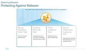 47© 2016 Cisco and/or its affiliates. All rights reserved. Cisco Confidential
Detecting Malware
Protecting Against Malware
 