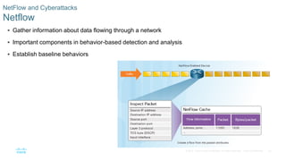 53© 2016 Cisco and/or its affiliates. All rights reserved. Cisco Confidential
NetFlow and Cyberattacks
Netflow
 Gather information about data flowing through a network
 Important components in behavior-based detection and analysis
 Establish baseline behaviors
 