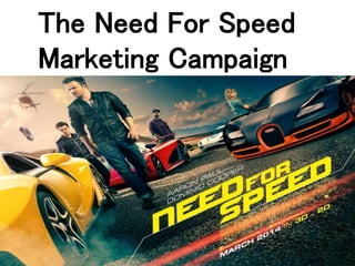 The Need For Speed
Marketing Campaign
 