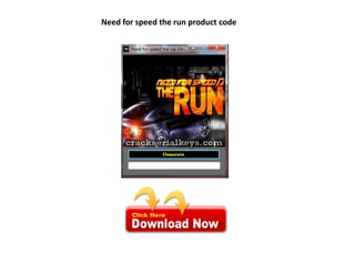 Need for speed the run product code
 