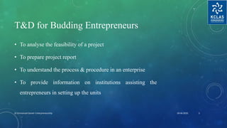 Training & Development for Budding Entrepreneurs | PPTX