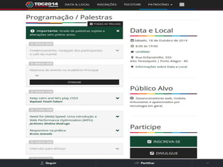 Need for (web) speed - Tchelinux Pelotas 2014