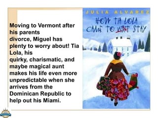 10 
A Dog Called Homeless 
by Sarah Lean 
Cally Fisher decides to 
stop speaking because 
talking won’t bring 
back her mother, or get 
people to listen to her 
either. After 31 days, 
Cally sees a vision of 
her mother, and meets a 
scruffy dog. Will new 
friendships and her new 
dog help Cally begin to 
hope again? (224 pages) 
 