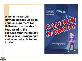 21 
The One and Only Ivan 
by Katherine Applegate 
Ivan has spent most of 
his life in a circus-themed 
mall. He has his 
art, his friends and he 
can even watch TV. 
When a baby elephant is 
brought in to draw in 
more customers, Ivan 
begins to view his life in 
a new light. Can he find 
a way to save them all? 
Newbery Medal Winner. 
(320 pages) 
Based on a true story! Short 
chapters and illustrations. 
 