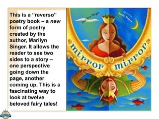 23 
Shiloh 
by Phyllis Reynolds Naylor 
When Marty discovers a 
beagle in the hills behind 
his house he falls in love 
at first sight. 
Unfortunately Shiloh 
belongs to a cruel man, 
Judd Travers. As Marty 
protects Shiloh the 
secrets and danger grow 
greater. Read this classic 
to find out if Marty can 
ever have Shiloh for 
good. (144 pages) 
 