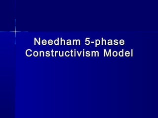 Needham 5-phase
Constructivism Model
 