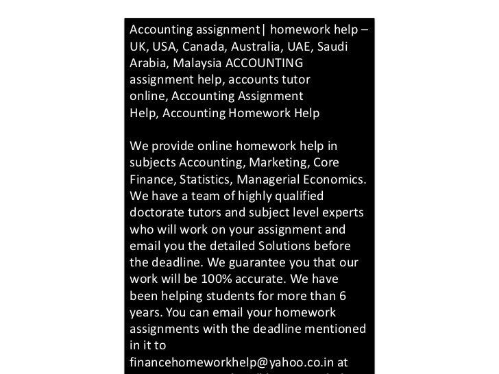 I need help on accounting homework