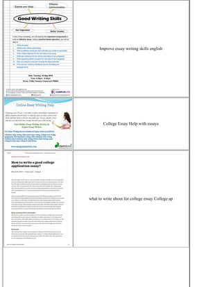 Need Help With Essay Writing | PDF