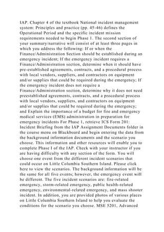 Need Help with Incident Action Plan Phase 1 on Public Health-Related.docx