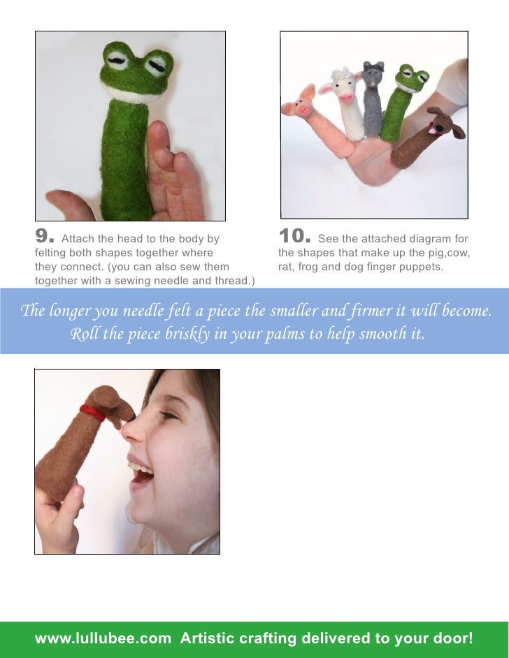 Needle Felted Finger Puppets Tutorial