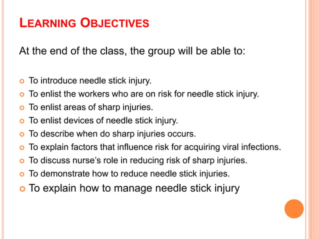 Needle stick injury | PPTX