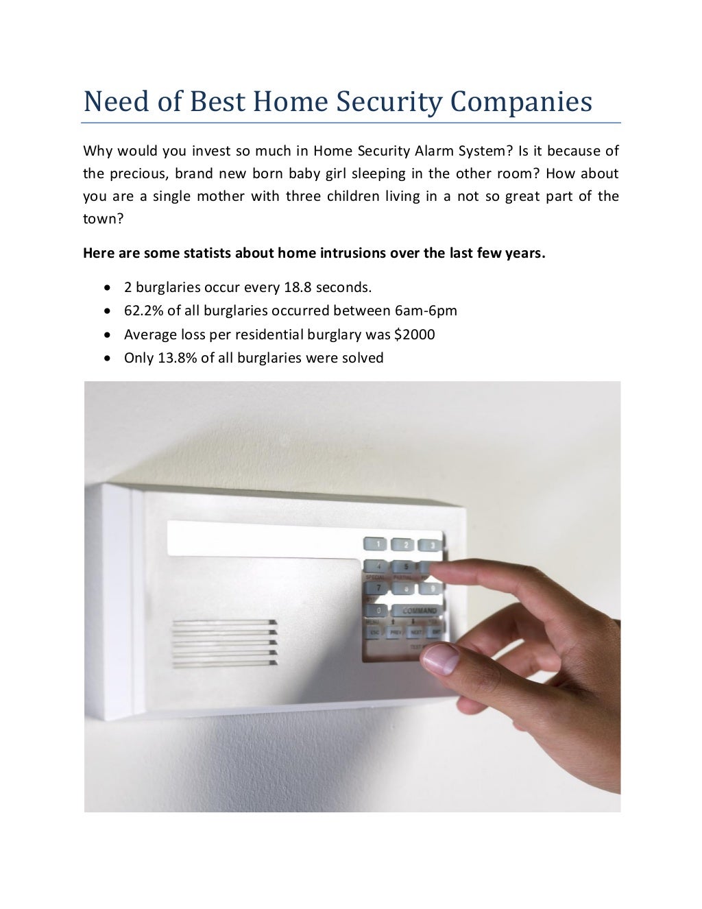 Reviews for Home Security Companies