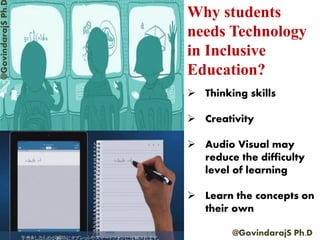 Need of technology for inclusive education in present scenario | PDF