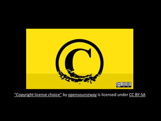 "Copyright license choice" by opensourceway is licensed under CC BY-SA
 