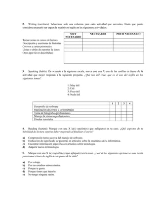 Needs analysis questionnaire (1) | DOCX