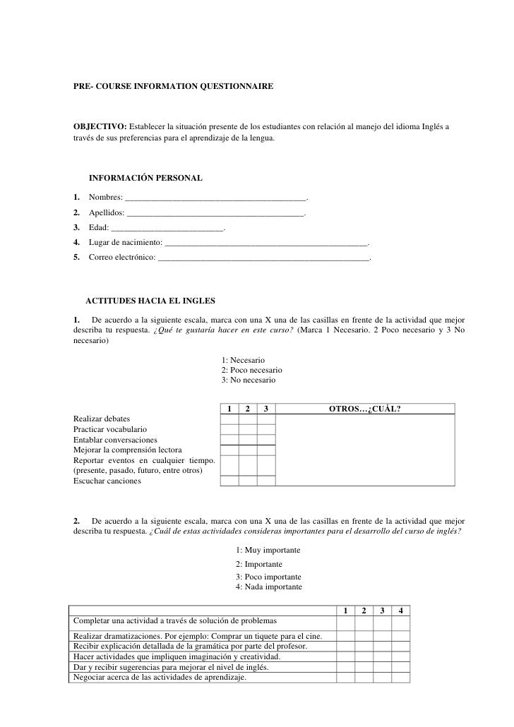 questionnaire analysis
