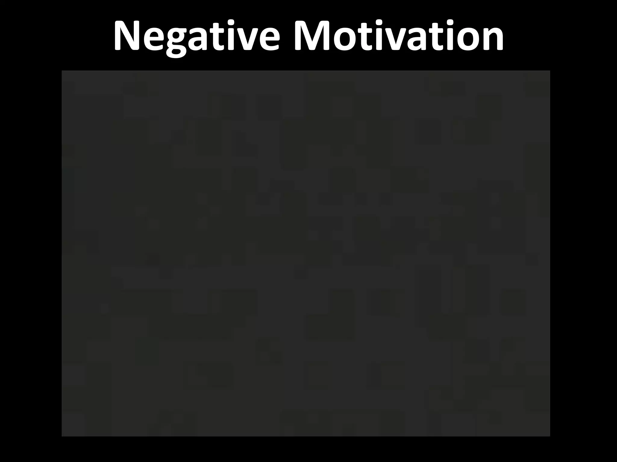 Negative Motivation
 