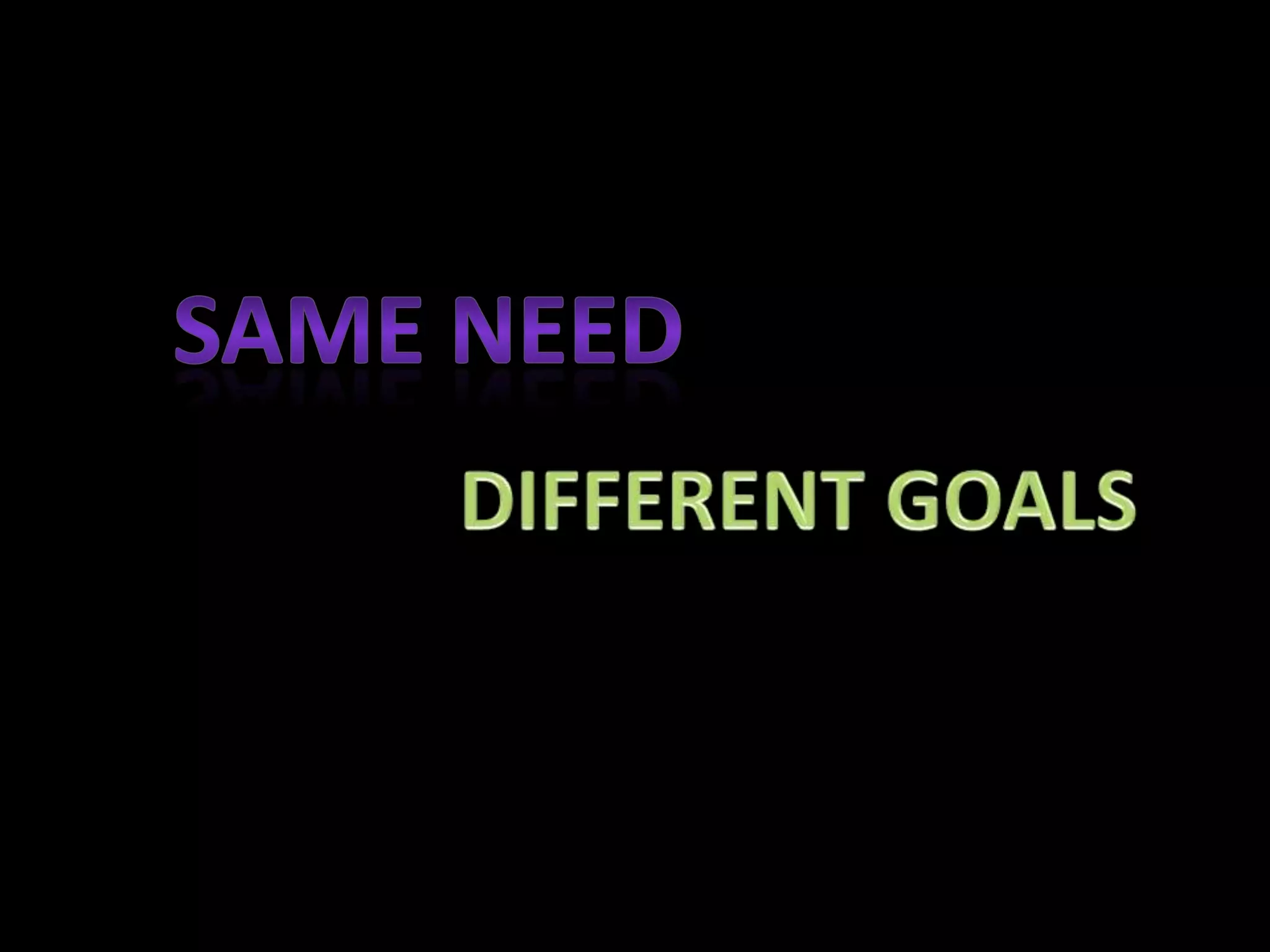 Needs and motivation