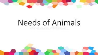 Needs of Animals
 