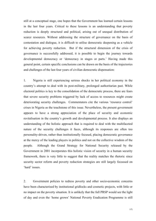 Needs, poverty and democracy in nigeria – an assessment | PDF