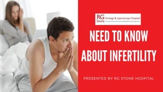 NEED TO KNOW
ABOUT INFERTILITY
PRESENTED BY RG STONE HOSPITAL
 