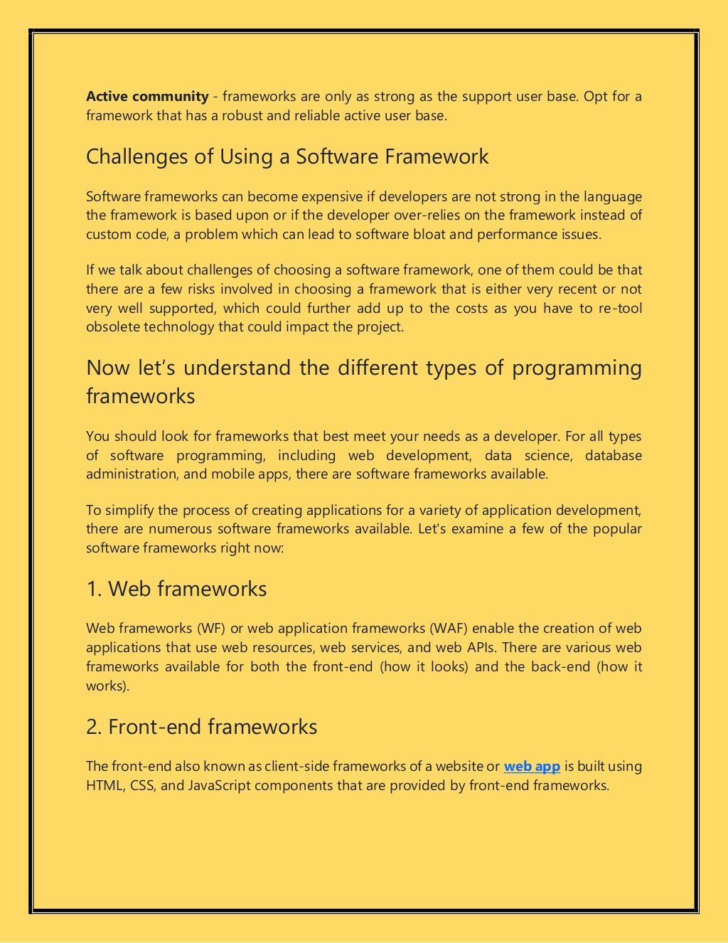 Need to Know about what is A Framework In Programming.pdf