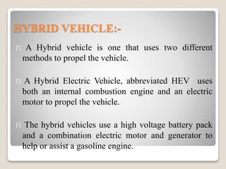 Hybrid Vehicle PPTX