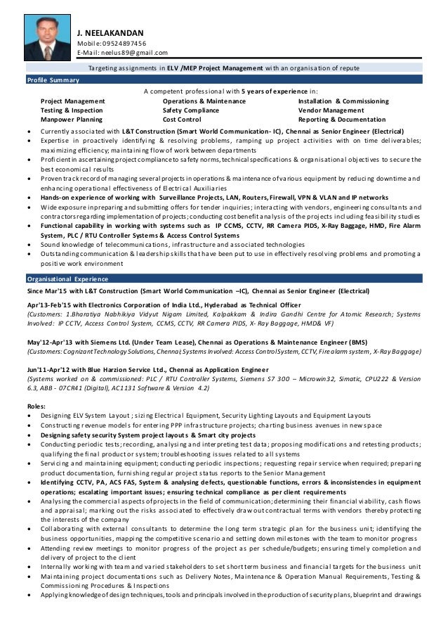 neelakandan resume cctv cctv experience resume