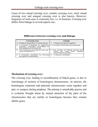 linkage and crossing over | PDF