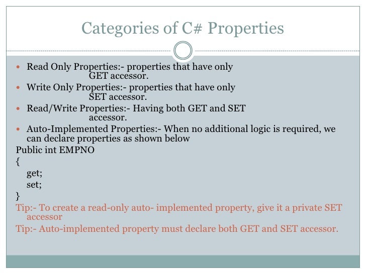 What Are Auto Implemented Properties Private In C What Are Auto Implemented Properties Private In C