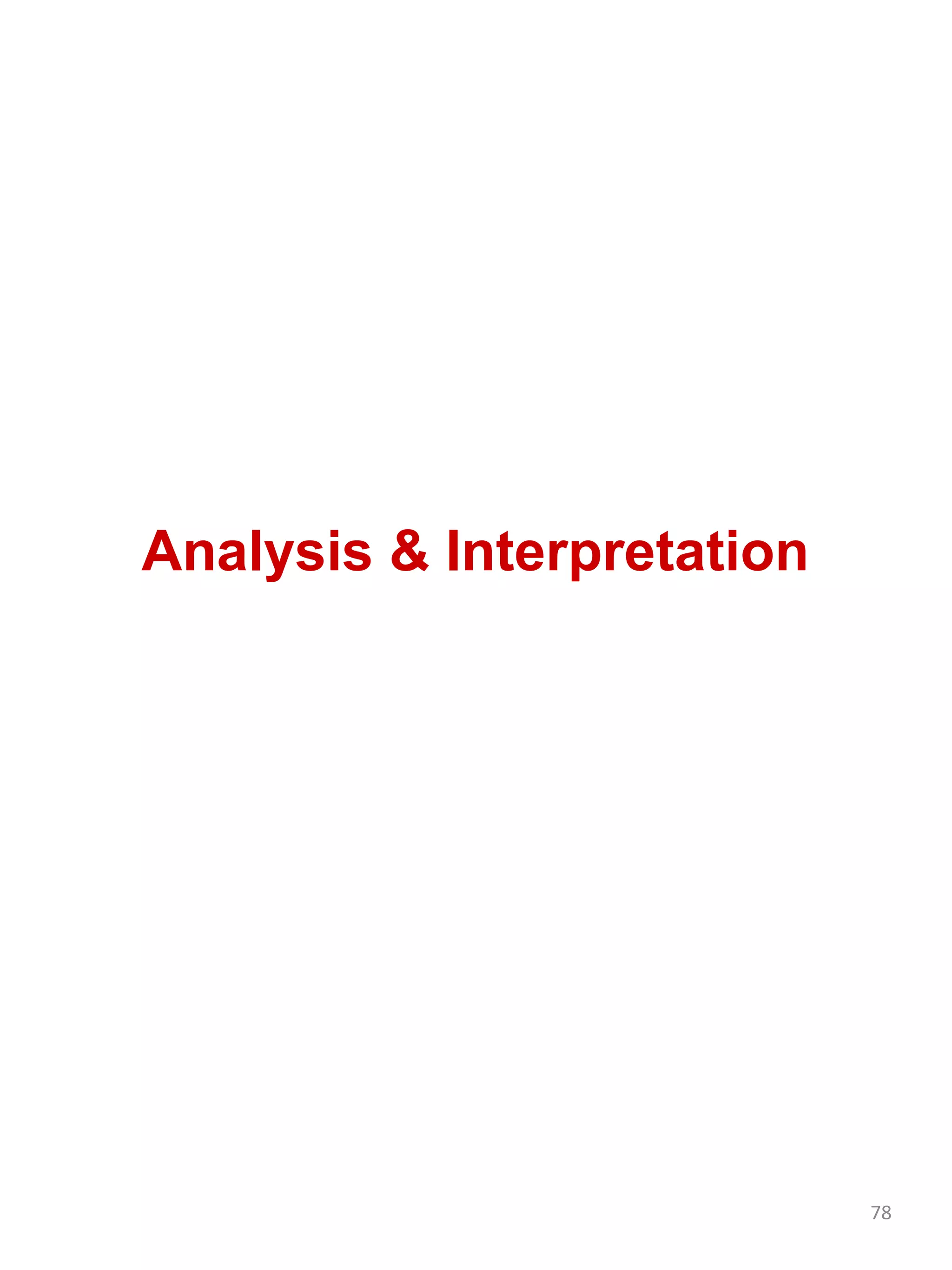 Analysis & Interpretation




                            78
 