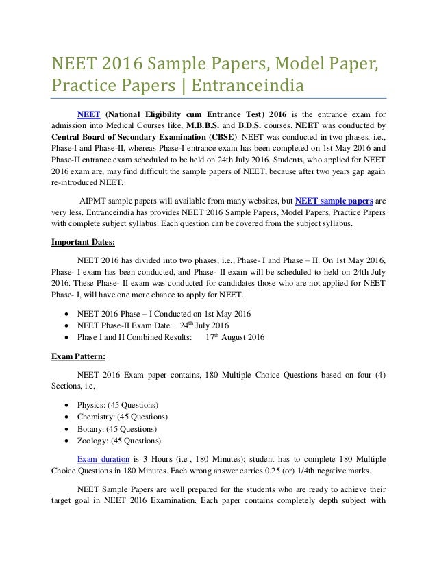 practice paper
