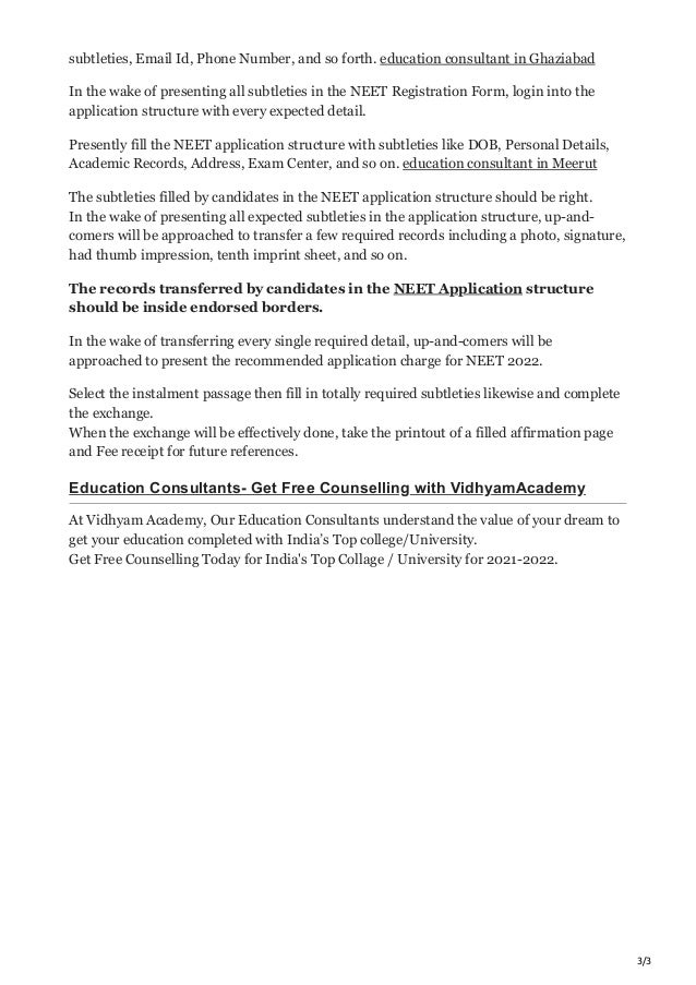NEET Application Form Registration 2022 Vidhyam Academy.pdf