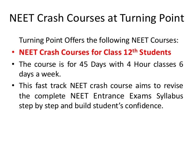 NEET Crash Courses in Delhi - Turning Point Institute ...