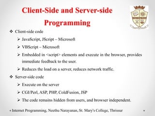 Neethu Narayanan -WEB PROGRAMMING | PPT