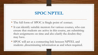 Spoc Course Neethu nptel | PPTX