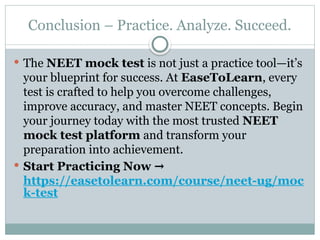 Strengthen Your Exam Readiness with the Best NEET Mock Test Online | PPTX